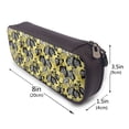 thumbnail image 3 of Lsque Orchids Flowers Printed Big Capacity PU Leather Pencil Case Large Pencil Pouch Stationery Pen Bag Pencil Holder for Teen, 3 of 6