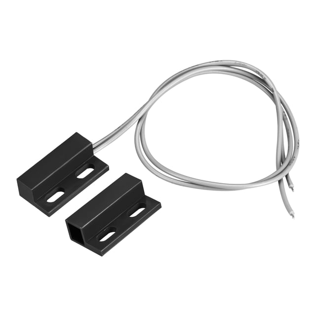 Unique Bargains Wired Door Contact Sensor N.O. Surface Mount Magnetic Reed Switch Black