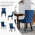 thumbnail image 2 of Button Tufted Upholstered Dining Chairs with Nailhead, Dining Room Chairs Tufted Cushion Back Elegant, Accent Chairs with Solid Wood Legs for Living Room/Kitchen (Set of 6), 2 of 9