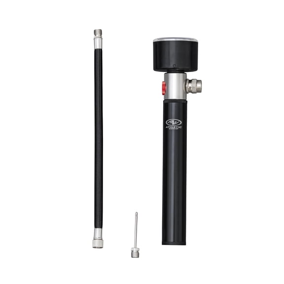 Athletic Works Sports Ball Pump with Pressure Gauge, Hose & Needle, Quick & Easy Inflation