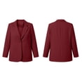 thumbnail image 3 of Stamzod Womens Blazers for Work Casual Plus Size Blazer Lapel Open-Front Long Sleeve Suit Dress Jacket with Pockets Wine C L, 3 of 7