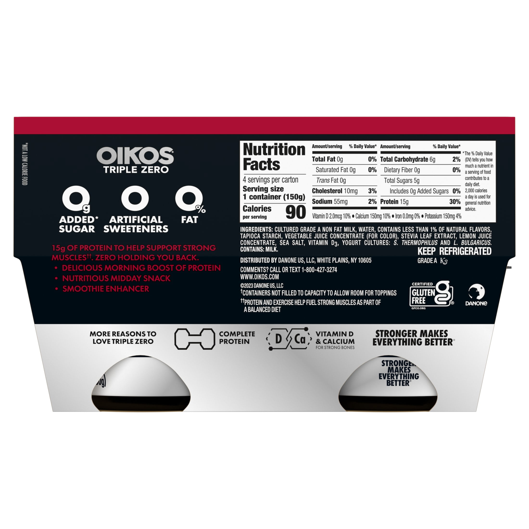 Oikos Zero Cherry 4pk | Yogurt stock for food distributors