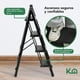 thumbnail image 4 of Escalera Tubular Plegable de Tijera KingsHouse 3 Peldaños Negra, 4 of 8
