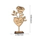 thumbnail image 3 of Decoración de la mesa familiar de figuras de madera, adorno artesanal para comedor, regalo personalizado para el Día de la Madre, escultura de madera maciza natural para guardar en recuerdo, 3 of 6