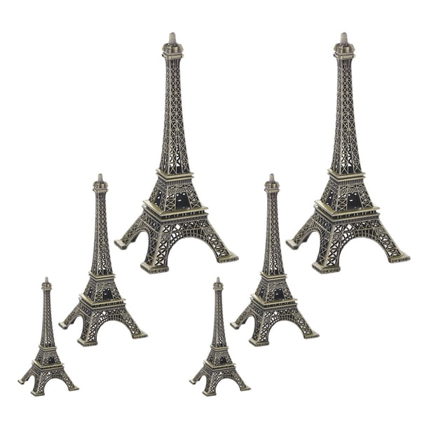 unbranded 6Ud Decorativa De Torre Eiffel En Metal Color Marrón Para Adorno De Escritorio