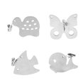 thumbnail image 1 of Diseños de tortugas, ballenas, peces y papillones: pinzas para manteles de acero grueso y elegantes para mejorar la configuración de la mesa, 1 of 8