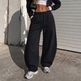 thumbnail image 4 of SUNBS Barrel Sweatpants For Women Wide Leg Pants Sweat Jogger gym workout cotton casual y2k Pants, 4 of 9