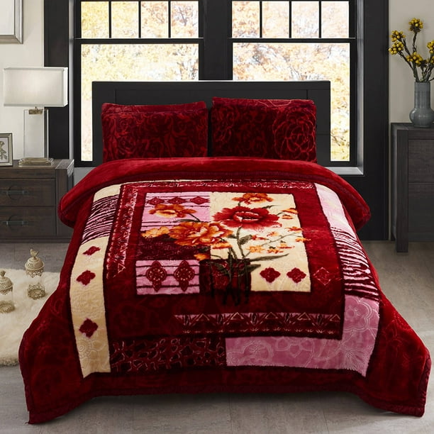 Winter Wram Plush Fleece Korean Mexican Blanket For Bed Floral