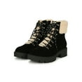 thumbnail image 5 of Mata Sherpa Collar Lace Up Chunky Lugged Bootie 20418, 5 of 6
