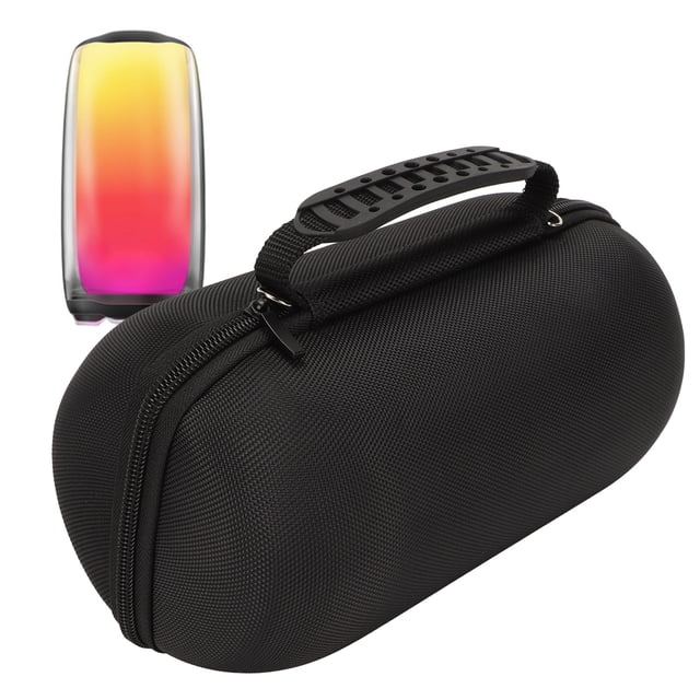 Estuche rígido de viaje para altavoz Bluetooth, resistente al polvo y a las sacudidas, estuche rígido de transporte para altavoz portátil con correa para Pulse5, color negro