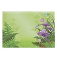 thumbnail image 1 of Mushroom Cutting Board, Magic Landscape with Mushrooms Flowers in the Fresh Forest Ferns Cartoon Print, Decorative Tempered Glass Cutting and Serving Board, Large Size, Green Purple, by Ambesonne, 1 of 1