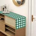 thumbnail image 4 of Green Plaid Table Runner , 13 x 72 inch Buffalo Check Table Runner St. Patrick''s Day Seasonal Kitchen Dining Table Decoration for Indoor Home Party (Green White), 4 of 6