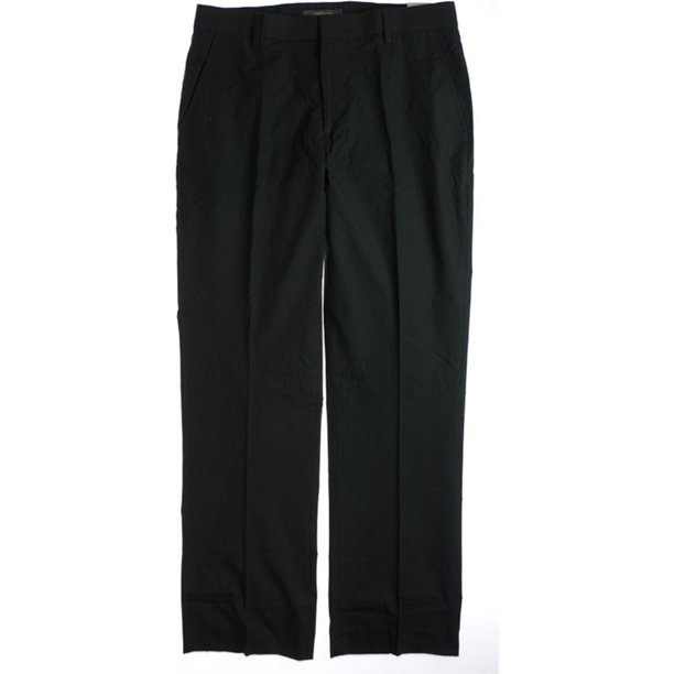 Kenneth Cole Slantpktyd 1 - Pantalones de vestir para hombre, color negro, 33 W x 30 L
