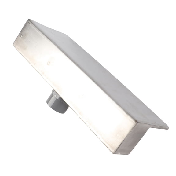 YAHHU Stainless Steel Waterfall Spillway Outlet 300mm / 11.8 inches Decorative Pool Fountain Spout for Courtyard Garden Pond & Patio Water Features