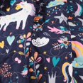 thumbnail image 2 of Lush Decor Unicorn Heart Kids Animal Print Polyester Reversible Throw, 60" x 50", Navy/Multi, Single, 2 of 2