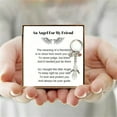 thumbnail image 4 of Friendship Keychain Gift | Metal Key Organizer | Meaningful Card Included | 8cm Length | Bag Decoration Accessory | Thoughtful Gift for Family & Friends | 1 Pack, 4 of 7