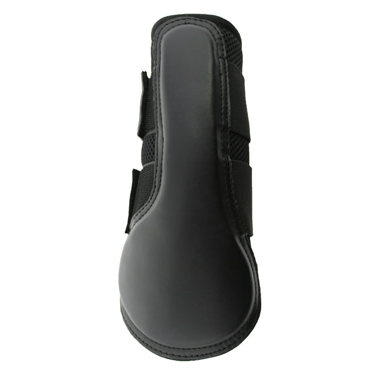 Leather top brushing boots