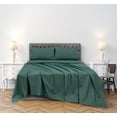 thumbnail image 3 of ROYALE LINENS 300 Thread Count 100% Long Staple Combed Cotton Textured Sheet Set - 3 Piece Twin Bed Sheets - 1 Fitted, 1 Flat & Pillow case -Soft Cool & Crisp Sheet Set (Twin, Textured Green), 3 of 10