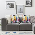 thumbnail image 3 of Nawypu Throw Pillow Covers,Pillowcases,Pillow Cases,Bird and Plants Parrot,2-Pc White, 3 of 6