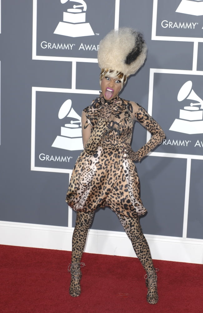 Nicki Minaj (Wearing Givenchy Couture) At Arrivals For The 53Rd Annual  Grammy Awards, Staples Center, Los Angeles, Ca 
