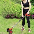 thumbnail image 2 of 24V 2000mAh Grass Trimmer, Wireless Edge Cutter with 2 Batteries, 8 Blades, Removable Wheels (Red), 2 of 5
