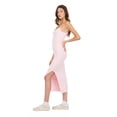thumbnail image 4 of Forever 21 Women’s Rib Midi Dress with Slight Scoop Back, Slim Fitted Silhouette and Stretch Fabric for Everyday Casual to Elevated Styling, XS-XL, 4 of 6