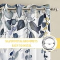 thumbnail image 6 of Blue Grey Eucalyptus Kitchen Curtains Window Panels, Watercolor Spring Weeping Botanical Insulated Window Treatment Curtain, Grommet Curtains for Bedroom/Living Room/Bathroom, 2 Piece 52"Wx72"L, 6 of 8