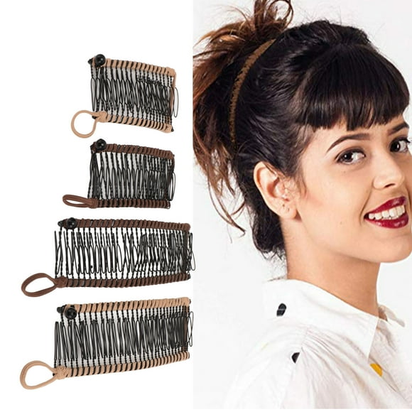 Women Adjustable Banana Hair Clip, 4pcs 20 Teeth Banana Hair Clip Simple Stretchable Vintage for Curly Hair