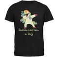 thumbnail image 1 of July Birthday Dabbing Unicorn Sunglasses Mens T Shirt, 1 of 1