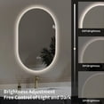 thumbnail image 4 of Barara King 48*30 inch Bathroom Mirror for Wall with LED Touch Screen Anti-fog, Wall Mount Mirror for Bathroom, Bedroom, Living Room, Silver, 4 of 8