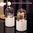 thumbnail image 3 of Maquillage Pot de Brosse de Maquillage Boîte à Brosse avec Couvercle Anti-Poussière Visible 360 Degrés Rotation Commode Table de Maquillage Brosse 5 Grilles Boîte de Rangement Fournitures à la Maison, 3 of 6
