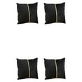thumbnail image 3 of Yuarrent 2x decoración del hogar con funda de almohada decorativa de rayas doradas en dorado simétrico negro negro 2Conjunto, 3 of 6
