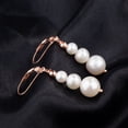 thumbnail image 2 of Freshwater Pearl Earrings Silver Leverback Pearl Drop Earrings for Women Jewelry Gifts, 2 of 5