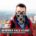 thumbnail image 7 of Neck Gaiter Face Cover Scarf, Sunflowers Black White Soft Face Sun Mask Cover Scarf Headband Cooling Sweat Absorbing Bandanas Hiking Cycling Running, 7 of 7