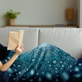 thumbnail image 3 of Fantasy Soft Flannel Fleece Throw Blanket, Digital Computer Art Futuristic Dots Circular Spots Galaxy Energy Illustration, Cozy Plush for Indoor and Outdoor Use, 50" x 70", Petrol Blue, by Ambesonne, 3 of 5