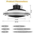 thumbnail image 3 of 20" LED Ceiling Fan Light, Round Pendant Fan with Light, Modern Style Ceiling Fan, Remote & App Control, 3 of 8