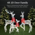 thumbnail image 4 of Best Choice Products 3-Piece 2D Deer Family Set, Lighted Christmas Outdoor Decoration w/ 175 Lights, Stakes - Iridecent, 4 of 8