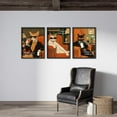 thumbnail image 4 of Funny Black Cat Canvas Wall Art Elegant Orange Cat Drinking Cocktail Painting Picture Wall Decor Luxury Feline Poster Print Bar Cart Artwork Decor for Bar Kitchen Dining Room (only canvas), 4 of 6