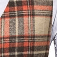 thumbnail image 6 of IROINNID Men's Sleeveless V-Neck Short Button Vest Plaid Leisure Lattice Single-breasted Pocket Slim Fit Vest Suit Business Waistcoat, 6 of 9