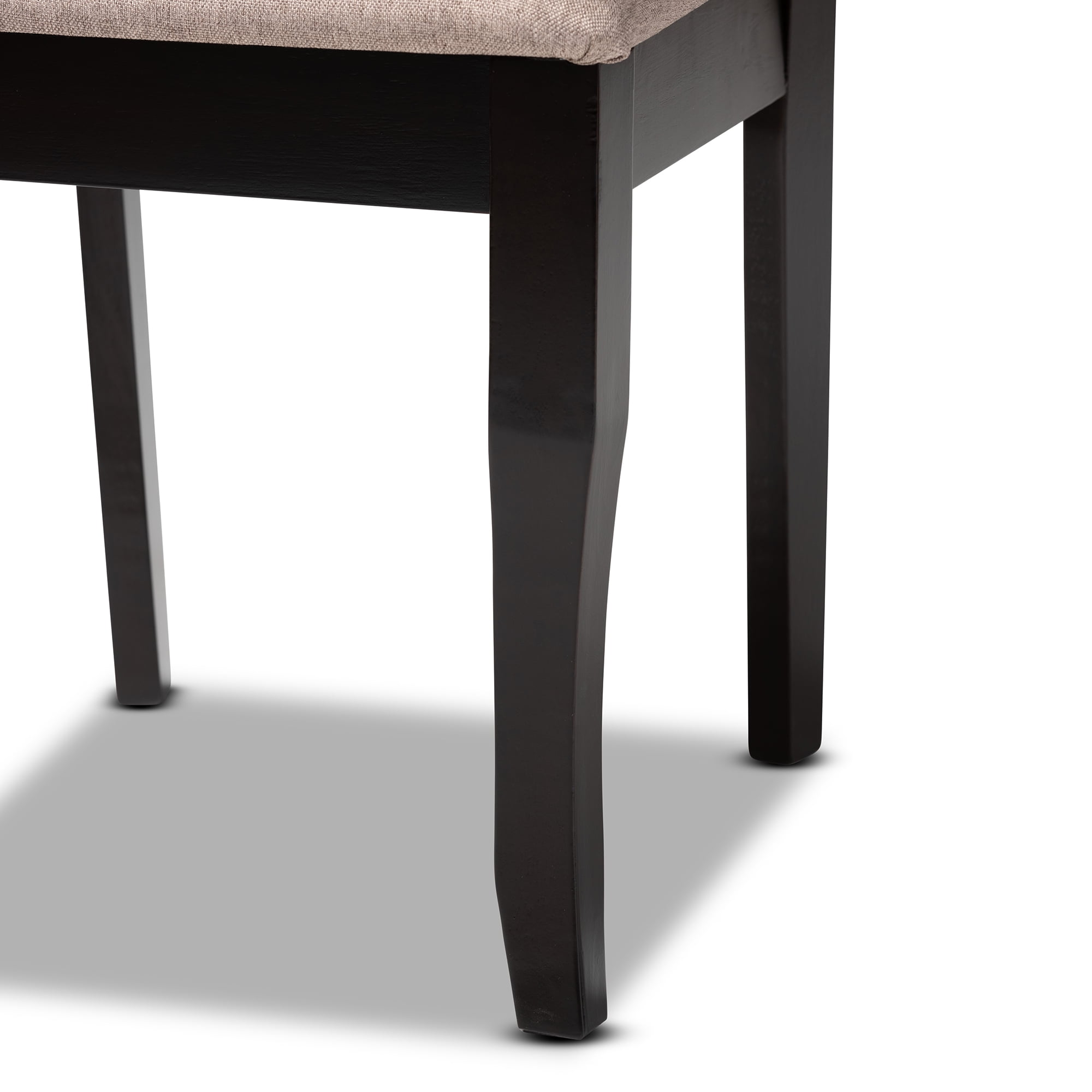 Baxton Studio Verner Modern Dining Set, 7-Piece, Dark Brown
