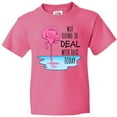 thumbnail image 3 of Inktastic Not Going to Deal with This Today- sleeping flamingo Youth T-Shirt, 3 of 5