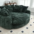 thumbnail image 6 of litvz 81.1in extra wide round boneless sofa oversized round chaise lounge comfy with 14 pillows for living room, 6 of 10