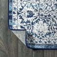 thumbnail image 6 of JONATHAN Y MODERN PERSIAN 6' Square Area Rug, Vintage Medallion - Navy/Light Gray, MDP100B-6SQ, 6 of 8
