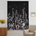 thumbnail image 3 of Black Botanical Sheer Curtains 63 Inches Long, Dragonfly Flower Leaf Retro Style Light Filering Curtains, Breathable Simi Curtain Privacy Drapes for Living Room Bedroom Lightweight Window Treatment, 3 of 9