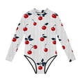 thumbnail image 4 of Cethrio Girls One-Piece Swimsuit, Long Sleeve Vacation Summer Stretchy Kids Bathing Suit Multicolor Size 3-4T, 4 of 6