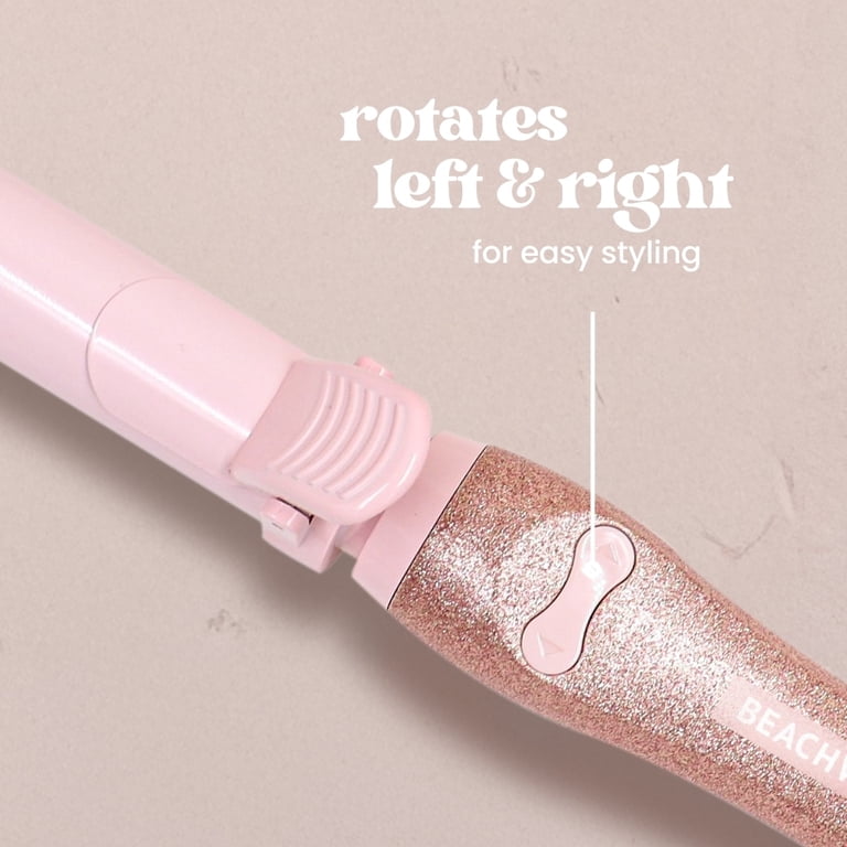 Beachwaver B-Series Ceramic Rotating Curling Iron, Pink Glitter, 1.25 inch New i Free Shipping! The Beachwaver Co. Ceramic Rotating Curling  main image 2