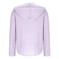 thumbnail image 6 of Women's V Neck Hoodies，pullover Tunic with Hood Sweatshirts, Fall Casual Daily Blouses, 6 of 7