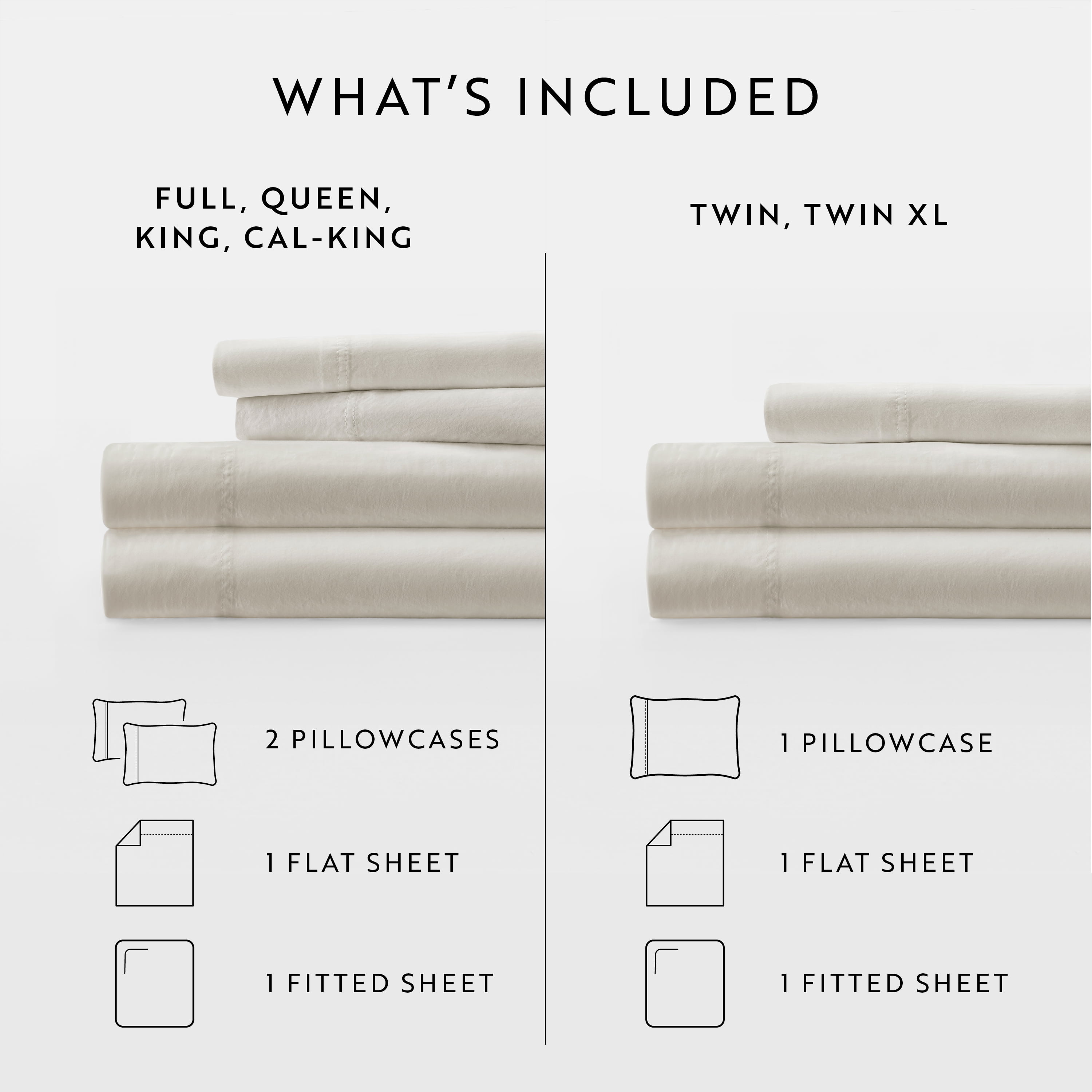 Noble Linens 300 Thread Count 4 Piece Cotton Sheet Set in Ivory ,Twin