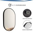 thumbnail image 5 of Espejo Ovalado 60X80CM CON Marco DE Aluminio Negro Mate Gravita, 5 of 5