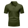 thumbnail image 3 of QATAINLAV Men's Lapel Neck Ribbed Shirts Casual Button Down Summer Blouse Trendy Textured Short Sleeve Shirt Tops Vacation Outfits Green XXL 50 Percent off Sales Today, 3 of 4